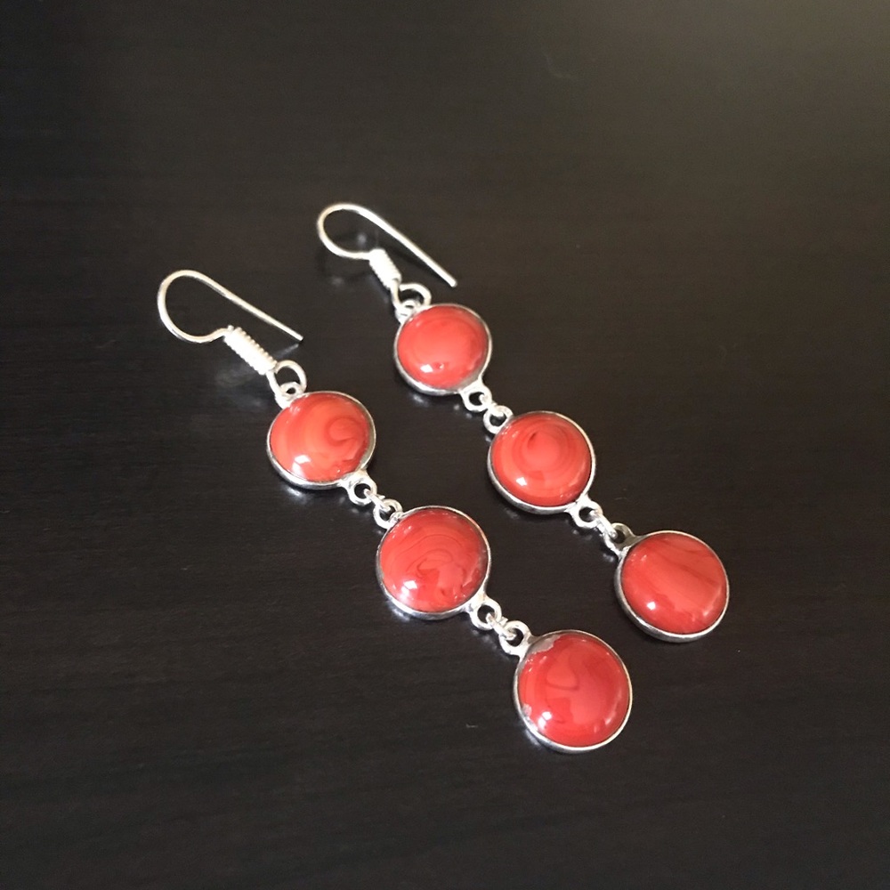 Coral earrings